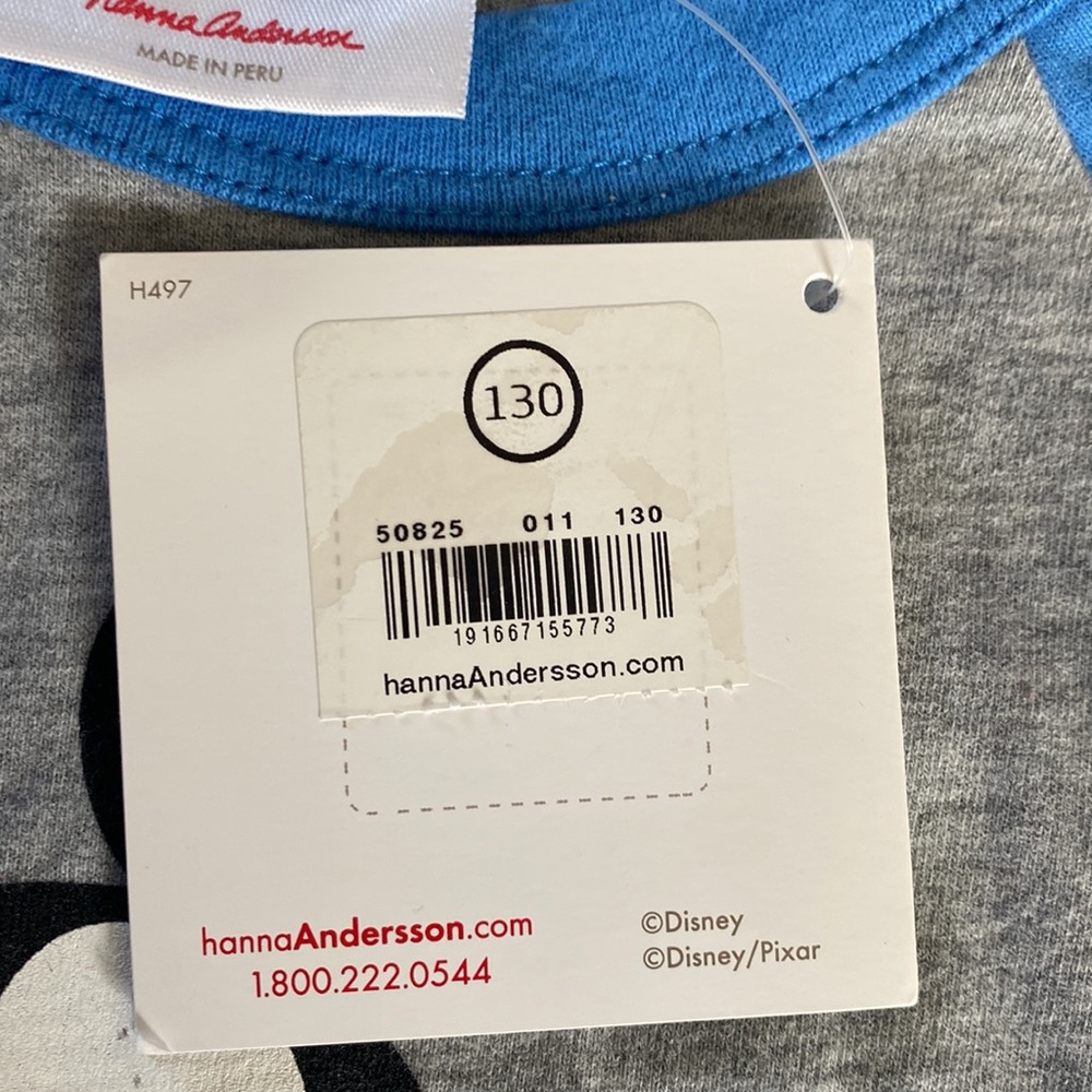 Hanna Andersson Disney Mickey 130 8 long sleeve NWT - Picture 6 of 6